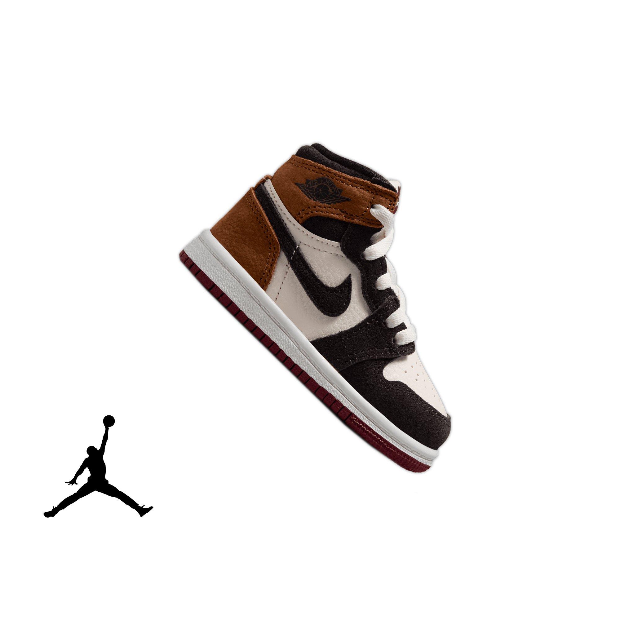 Jordan 1 Retro High OG "Love Letter" Toddler Kids' Shoe - SHADOW BROWN/TEAM RED/BRITISH TAN